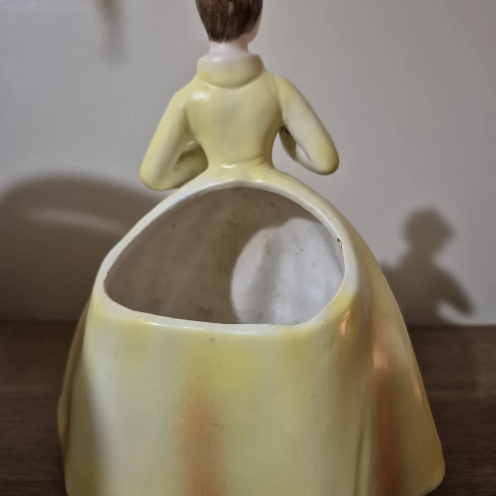 Vintage Yellow Ceramic Figurine